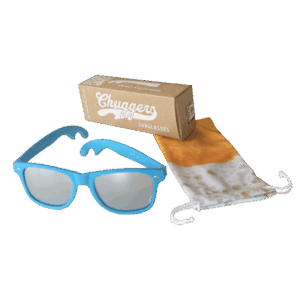 Chuggers Polarized Sunglasses with Built in Bottle Opener and Bag